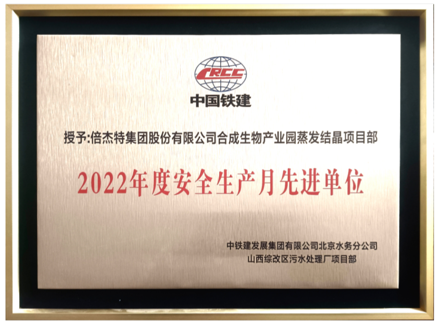 喜报！尊龙凯z6mg官网获得合成生物产业园2022年度安全出产先进单元！